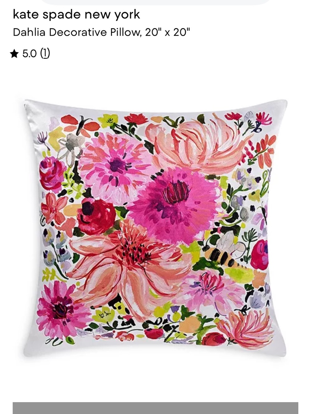 kate spade new york set of 2 Dahlia Decorative Pillows, 20" x 20"